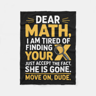 Funny Math Design For Boys Girls Math Teachers Men Fleece Blanket