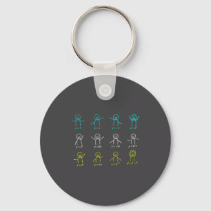 Funny Math Equation Figures Algebra Dance Keychain