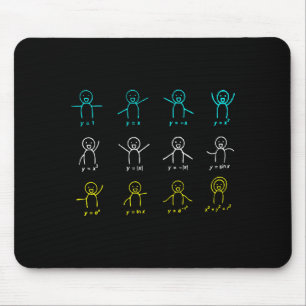 Funny Math Equation Figures Algebra Dance  Mouse Pad