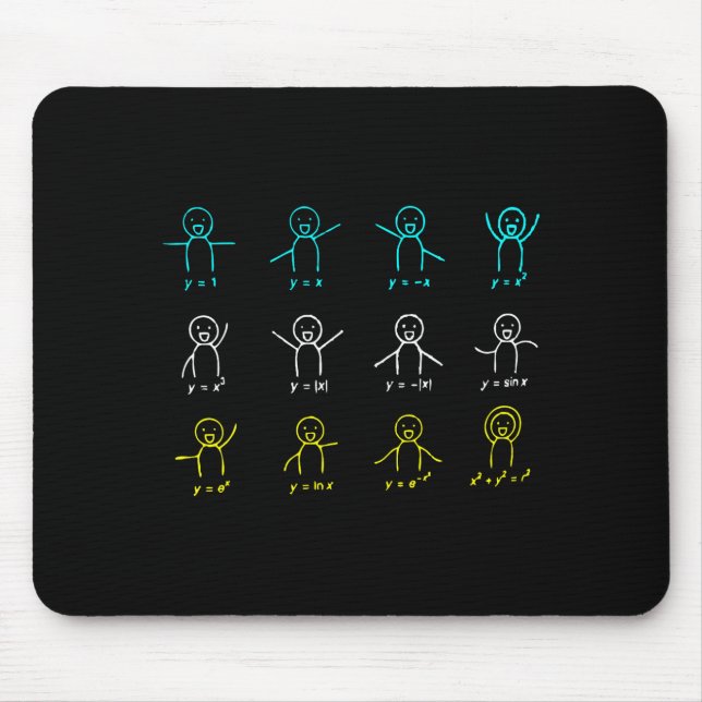 Funny Math Equation Figures Algebra Dance  Mouse Pad (Front)