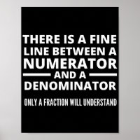 Funny Math FINE LINE NUMERATOR DENOMINATOR