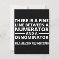 Funny Math  FINE LINE NUMERATOR DENOMINATOR