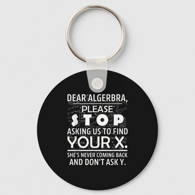 Funny Math For Math Lovers Nerd Nerdy Hilarious De Keychain (Front)