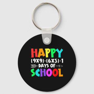 Funny Math Formula 100 Days Of School Boy Girl Tea Keychain