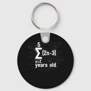 Funny Math Geek 16th Birthday 16 Years Old Keychain