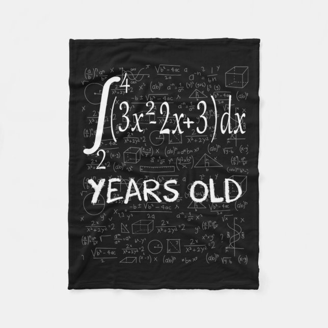 Funny Math Geek 50 Years Old 50th Birthday Integra Fleece Blanket (Front)