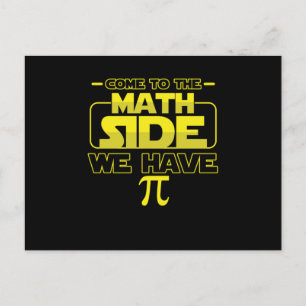 Funny Math Geek Mathematician Mathlete Come To The Postcard