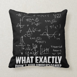 Funny Math Geek Physics Science Joke Throw Pillow