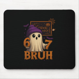 Funny Math Ghost 67 Bruh Halloween Meme Teacher Eq Mouse Pad