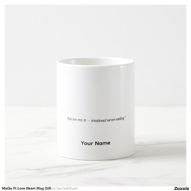 Funny Math Gift Pi Lover Personalized Mug (Creator Uploaded)