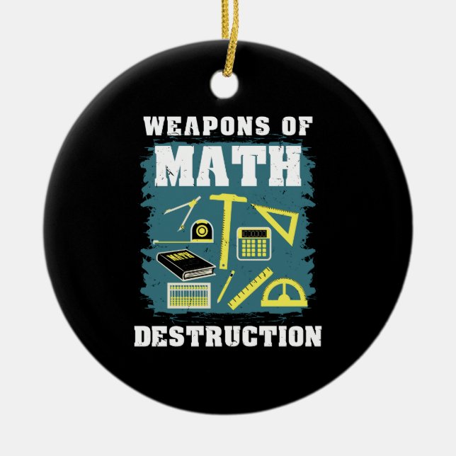 Funny Math Gifts Ceramic Ornament (Front)