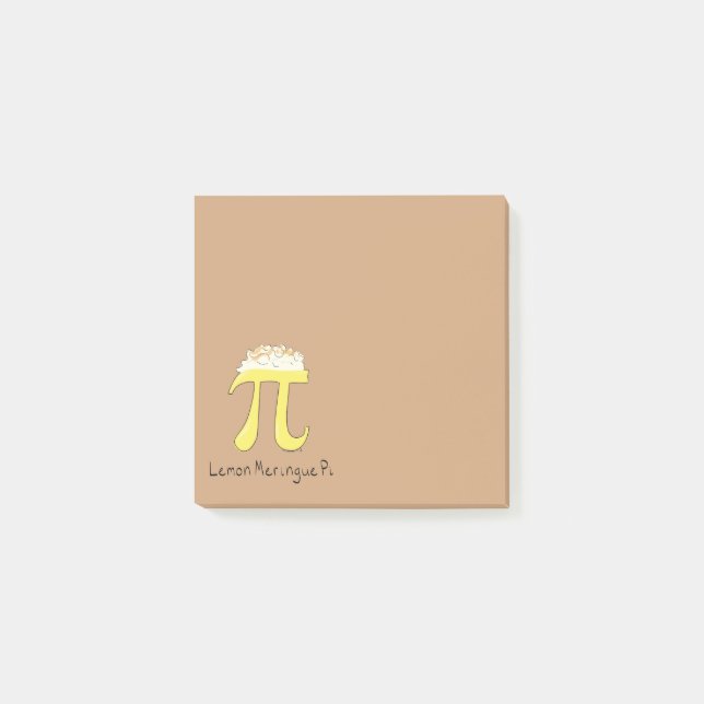 Funny Math Humour Lemon Pi Symbol Post-it Notes (Front)