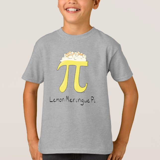 Funny Math Humour Lemon Pi Symbol T-Shirt (Front)