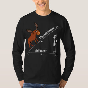 Funny Math Hypotemoose Geometry Moose Joke Pun T-Shirt