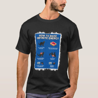 Funny Math Infinite Energy Cat And Mechanical Engi T-Shirt