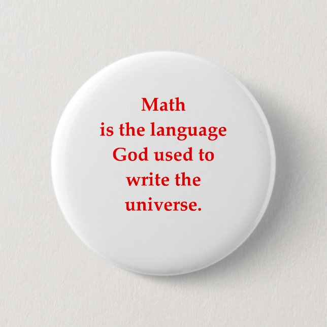 funny math joke 2 inch round button (Front)