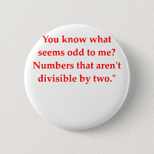 funny math joke 2 inch round button