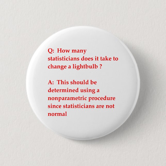 funny math joke 2 inch round button (Front)