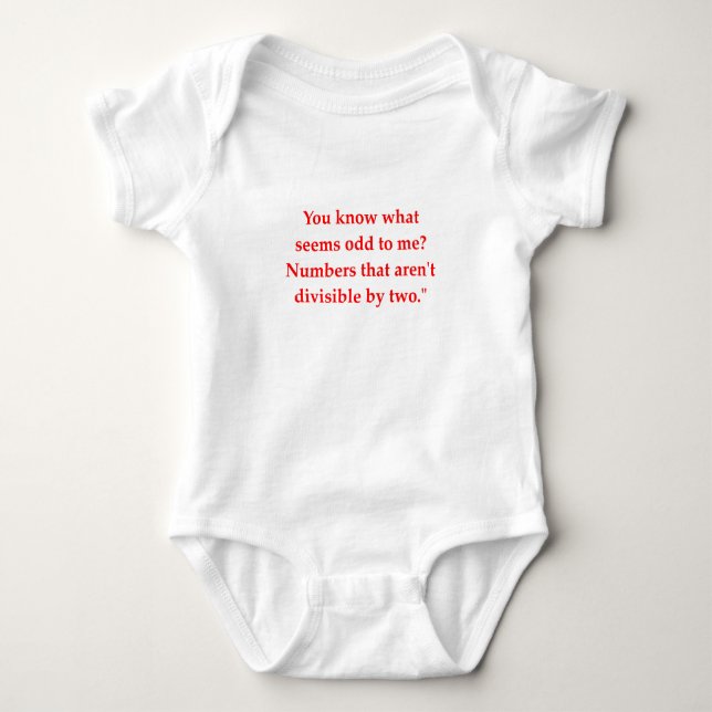 funny math joke baby bodysuit (Front)