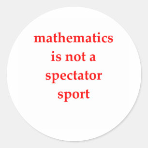 funny math joke classic round sticker