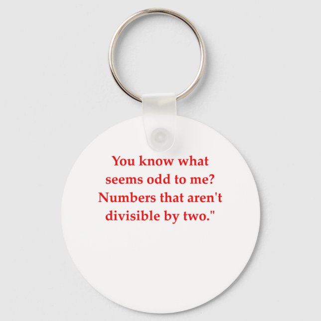 funny math joke keychain (Front)