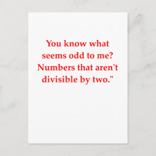 funny math joke postcard