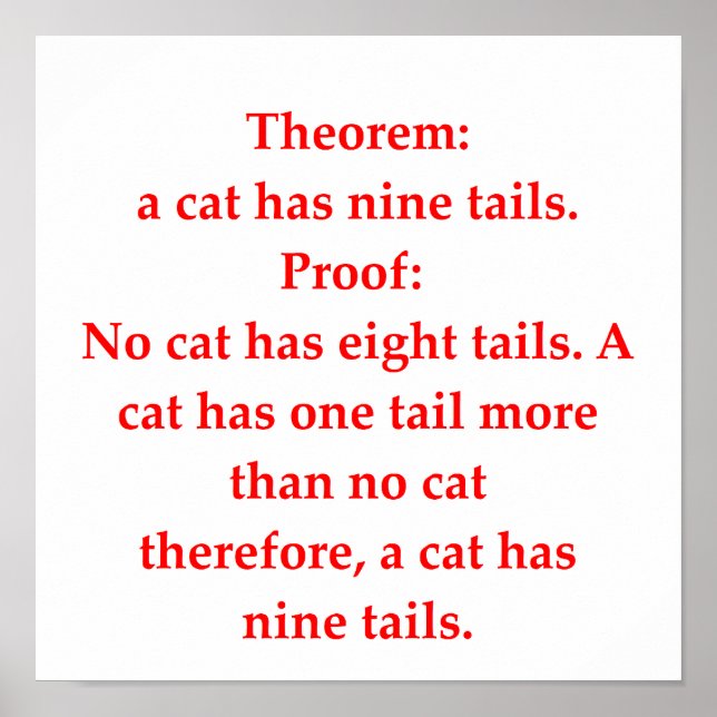 funny math joke poster (Front)