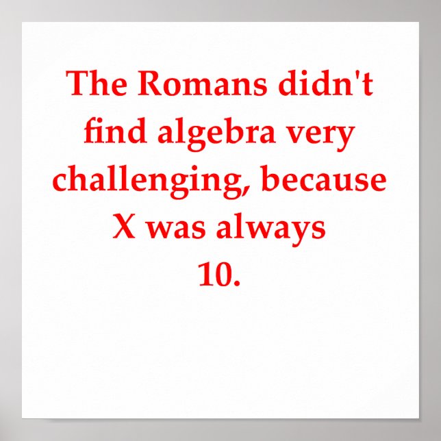 funny math joke poster (Front)