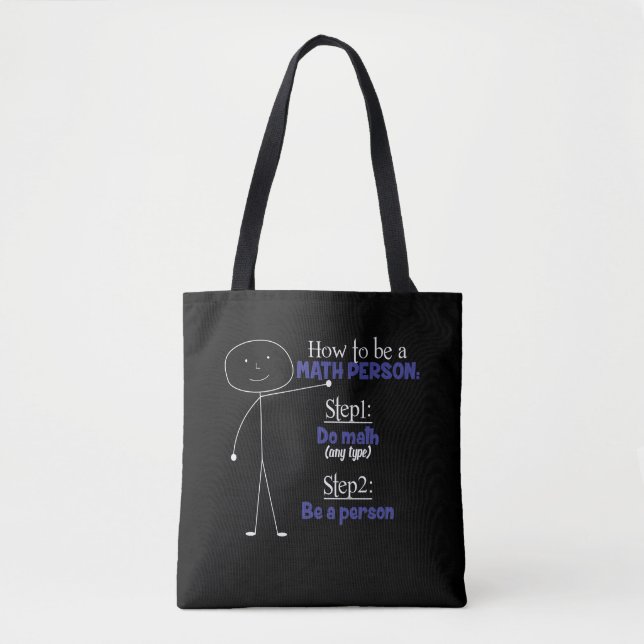 Funny Math Person Mathematics Teacher Educator Tote Bag (Front)