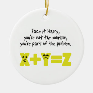 Funny Math Problem Ceramic Ornament