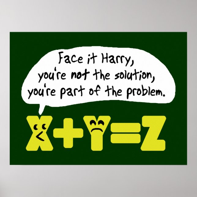 Funny Math Problem Poster (Front)