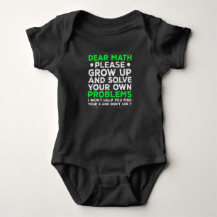 Funny Math Problems School Mathematics Struggle Baby Bodysuit
