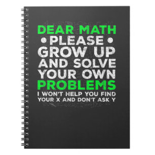 Funny Math Problems School Mathematics Struggle Notebook