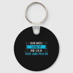 Funny Math Quote Back To School Girls Boys Teens  Keychain