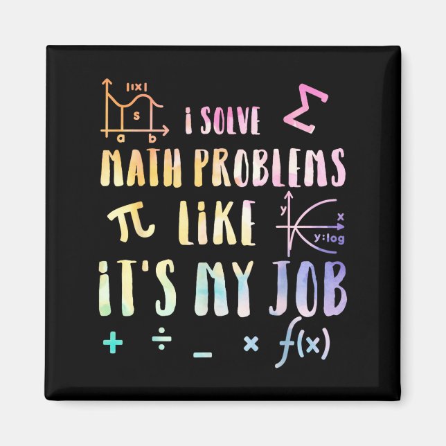 Funny Math Quote For Teacher Student Stem Geek Gif Magnet (Front)