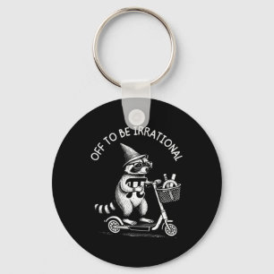 Funny Math Raccoon Pi Day Irrational Pun Scooter Keychain