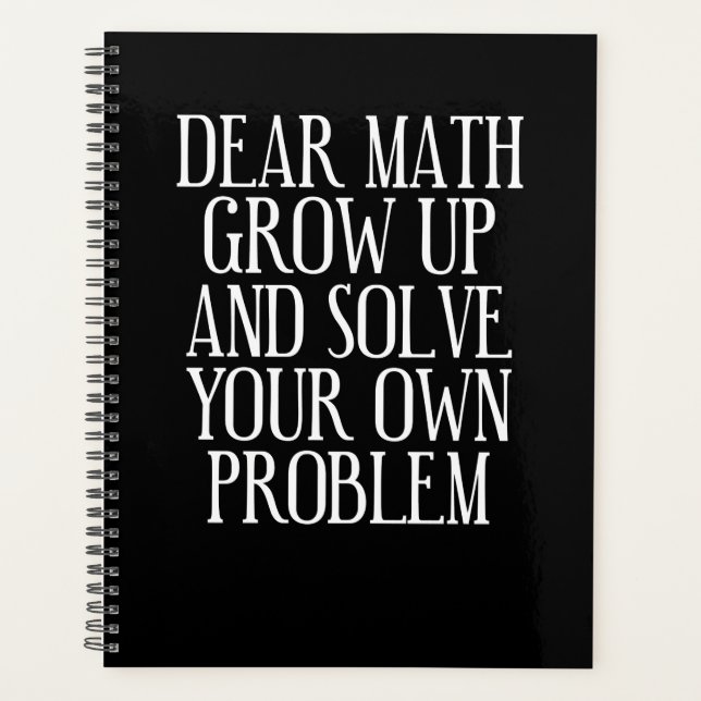 Funny Math Saying Planner (Front)