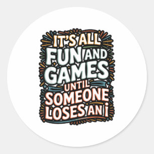 Funny Math Shirt Square Roots 4 = 2 Lose An I Retr Classic Round Sticker