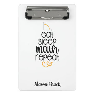 Funny math student school personalized gift mini clipboard