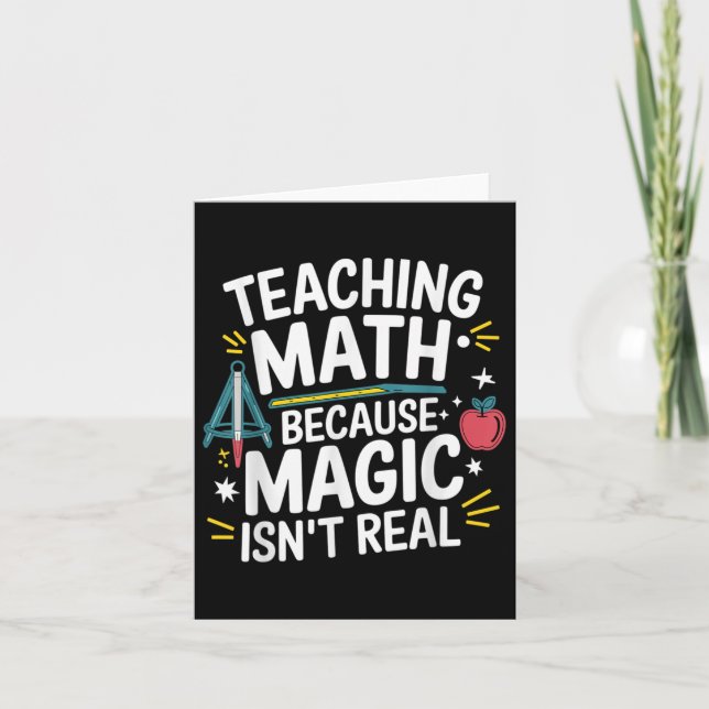 Funny Math Teacher Algebra Lover Back To School  Card (Front)