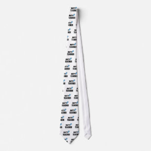 Funny Math Teacher Blue Eraser Tie