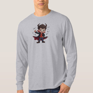 Funny Math Teacher Cartoon – Devilish Educator T-Shirt
