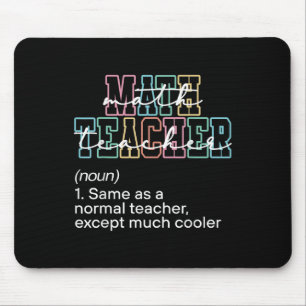 Funny Math Teacher Definition Back To School First Mouse Pad