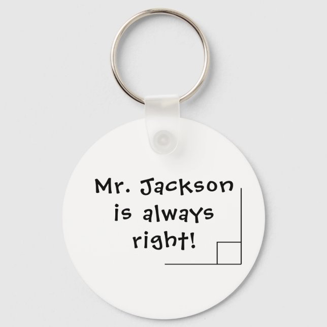 Funny Math Teacher Humor Keychain (Front)
