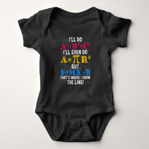 Funny Math Teacher Humour Algebra Mathematics Joke Baby Bodysuit