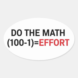 funny Math Teacher Humour Meme Pun Oval Sticker