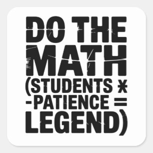 funny Math Teacher Humour Meme Pun Square Sticker