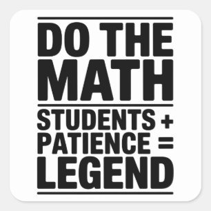 funny Math Teacher Humour Meme Pun Square Sticker