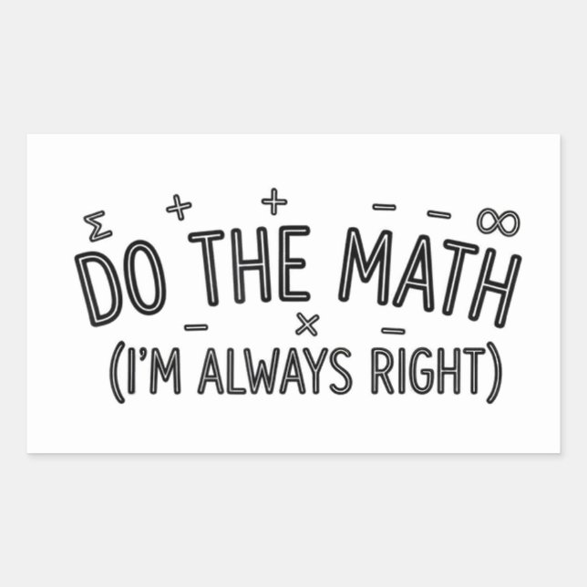 funny Math Teacher Humour Meme Pun Sticker (Front)