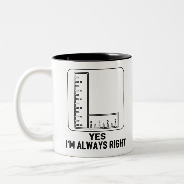 Funny Math Teacher Joke Fun Best Math Quotes Two-Tone Coffee Mug (Left)